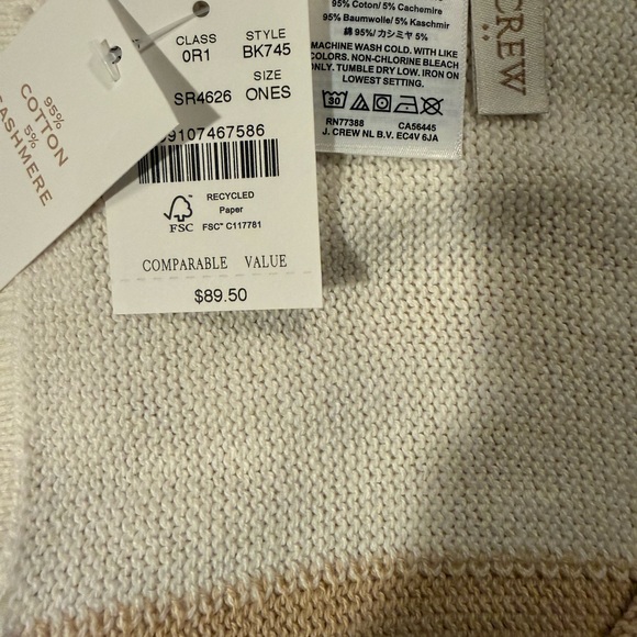 J. Crew Tan and Cream Poncho - Picture 3 of 4